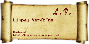 Lippay Veréna névjegykártya